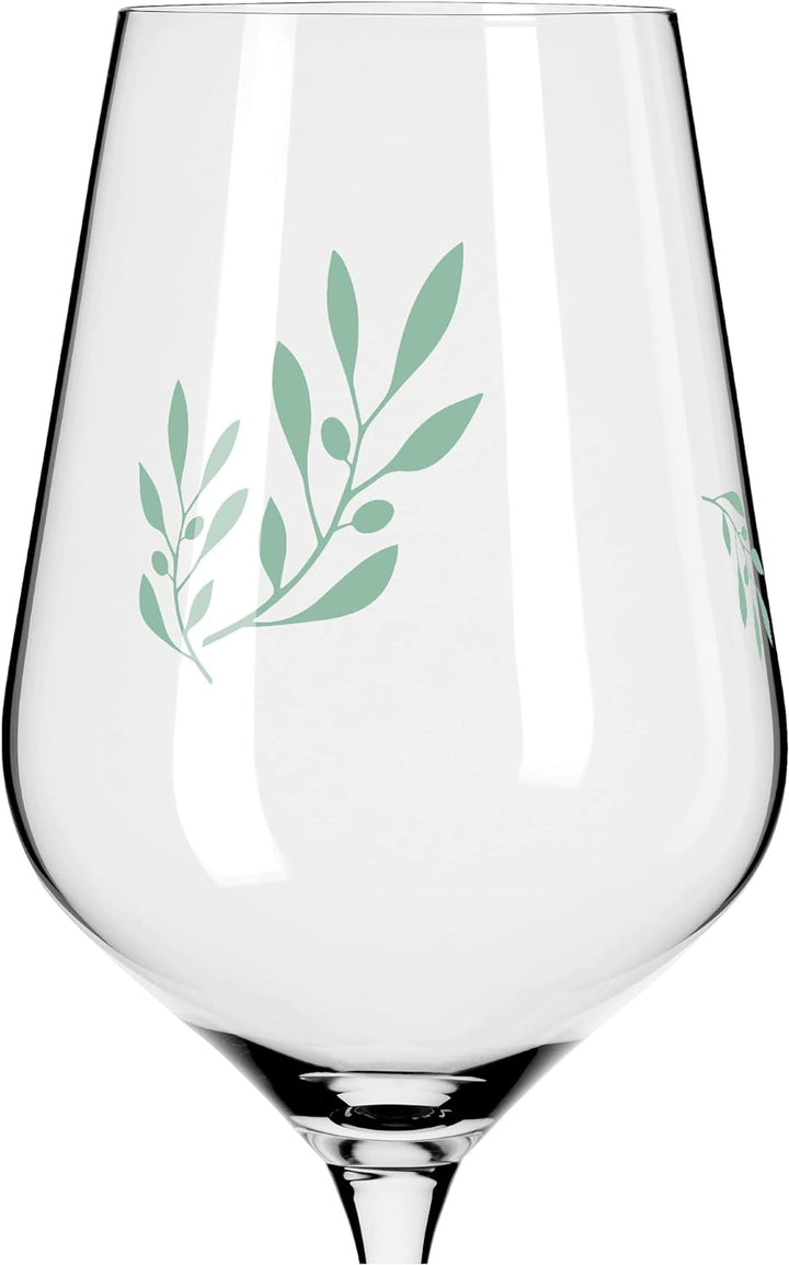 RITZENHOFF 3921001 Rotweinglas 500 ml 2er Set – Organix Nr. 1 – organische Farbe Grün, 45% recycelte