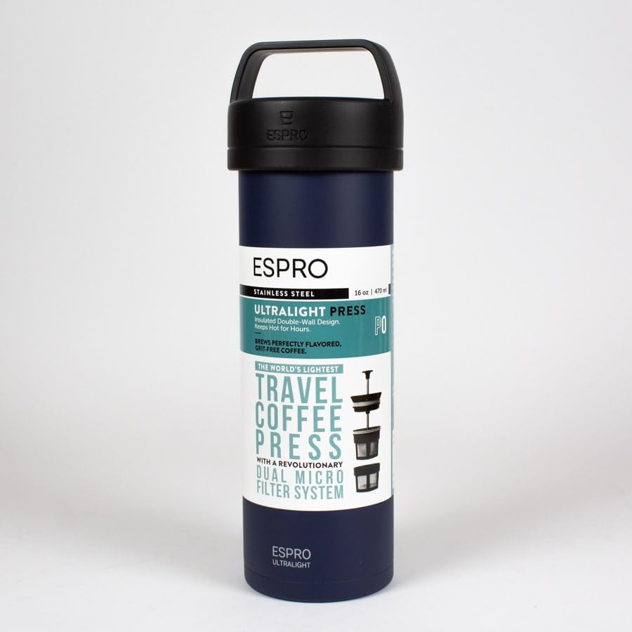 Espro P0 Ultralight Travel Coffee Press - Aegean Blue