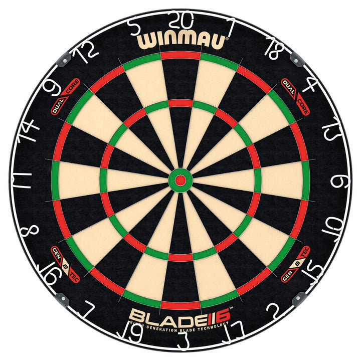 WINMAU Blade 6 Series Professional Bristle Klassische Dartboard Blade 6 Dual Core, Blade 6 Dual Core