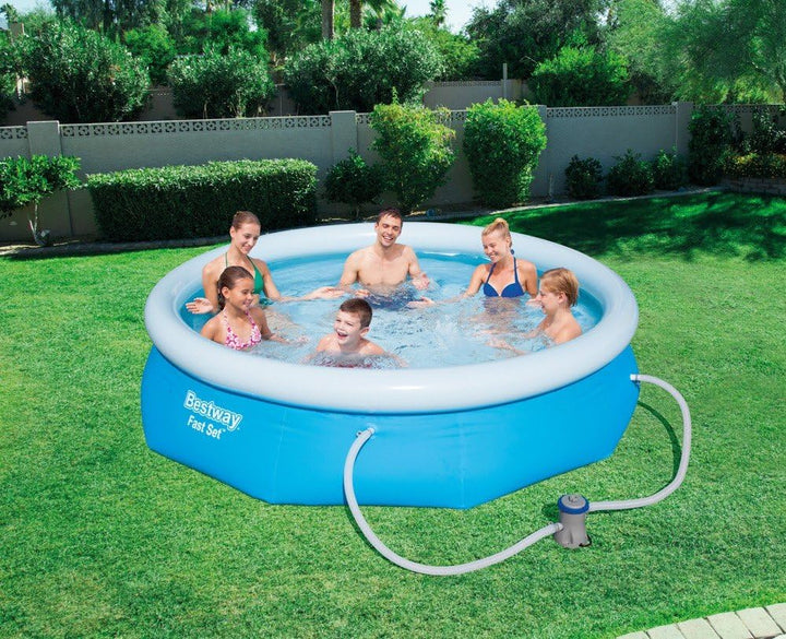 Bestway 57109GS Fast Pool Set mit Filterpumpe GS, 305 x 76 cm 305 x 76 cm Blau, 305 x 76 cm Blau
