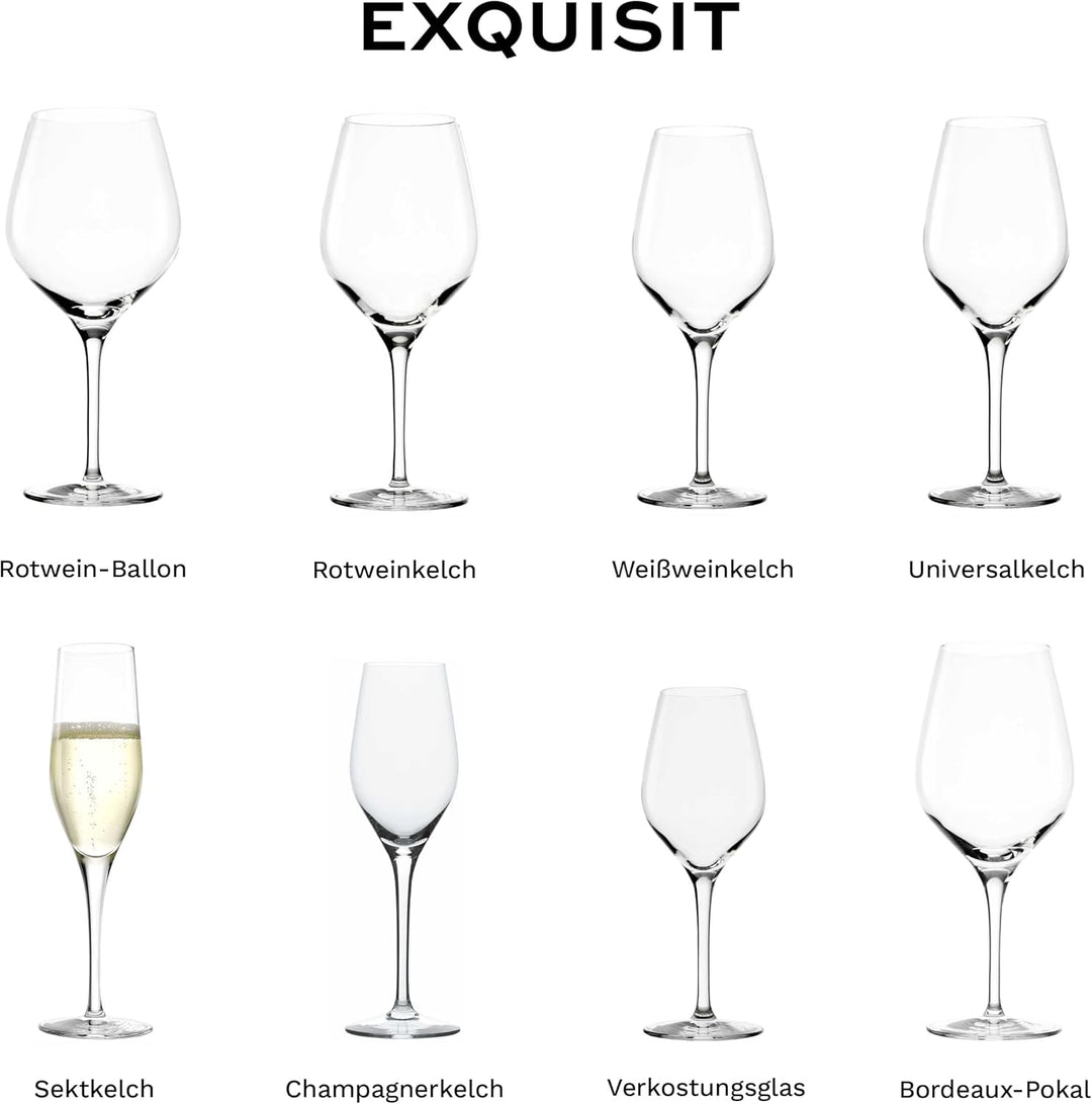 Stölzle Lausitz Exquisit Sektkelche 175ml I Edle Champagnergläser 6er Set I Schaumweingläser 6 Stück