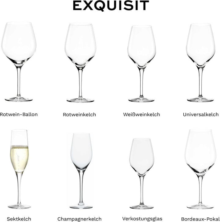 Stölzle Lausitz Exquisit Sektkelche 175ml I Edle Champagnergläser 6er Set I Schaumweingläser 6 Stück