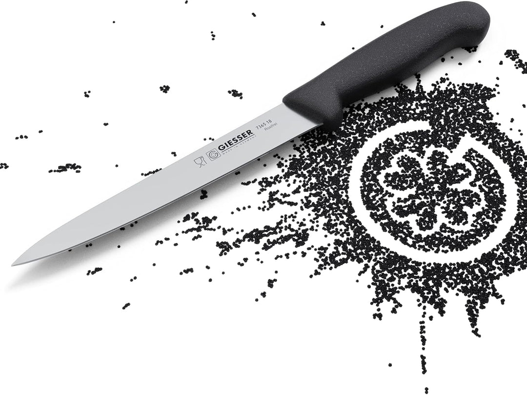 Giesser seit 1776 - Made in Germany - Filiermesser schwarz, Basic Black, Klinge 18 cm, rutschfest, F
