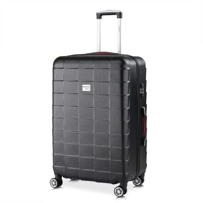 Monzana® Koffer Handgepäck Trolley mit TSA Schloss Zwillingsrollen Teleskopgriff Standfüsse Grösse X