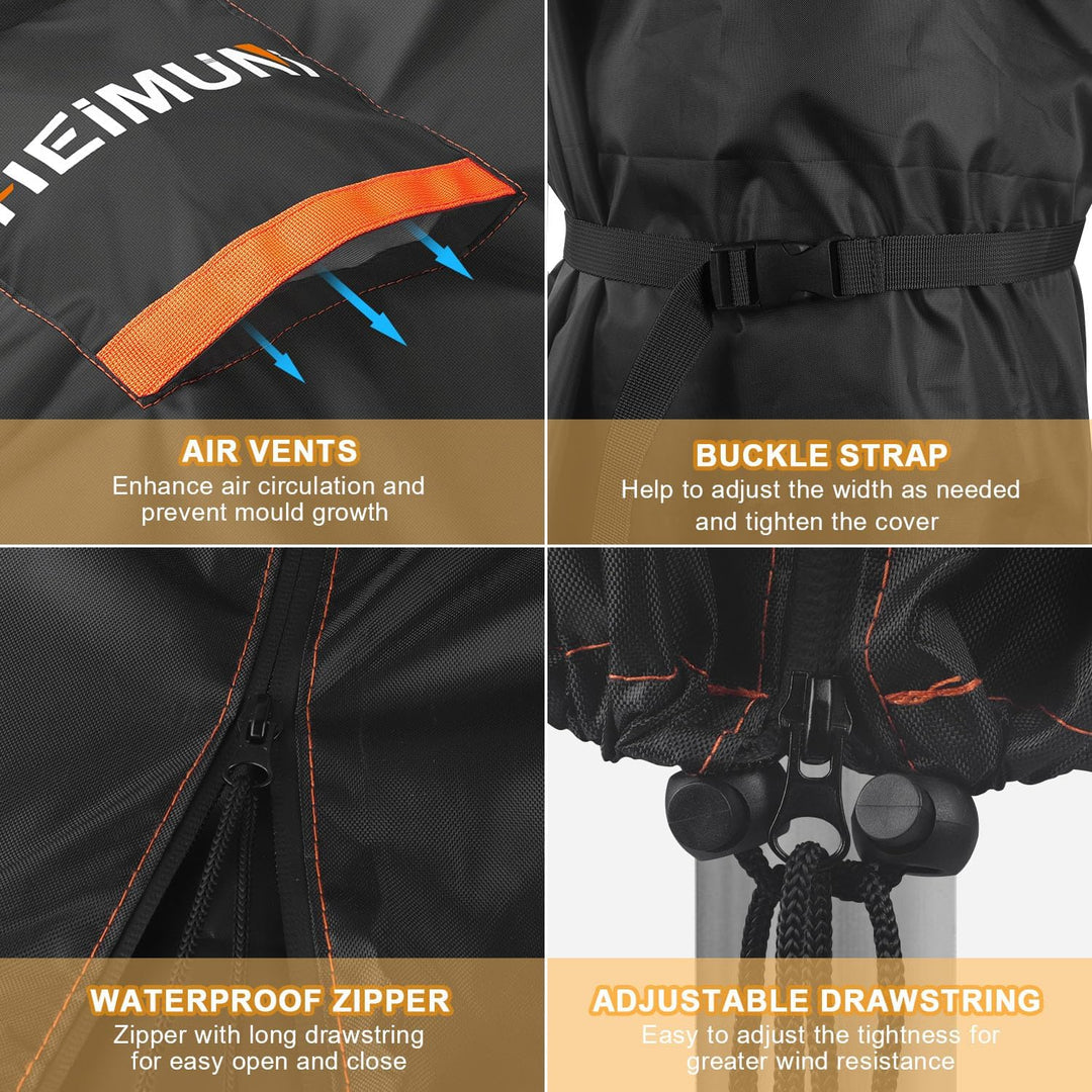 HEIMUNI Schutzhülle Sonnenschirm, Ampelschirm Schutzhülle für Ø 2-4.2m, Abdeckung für Sonnenschirm m