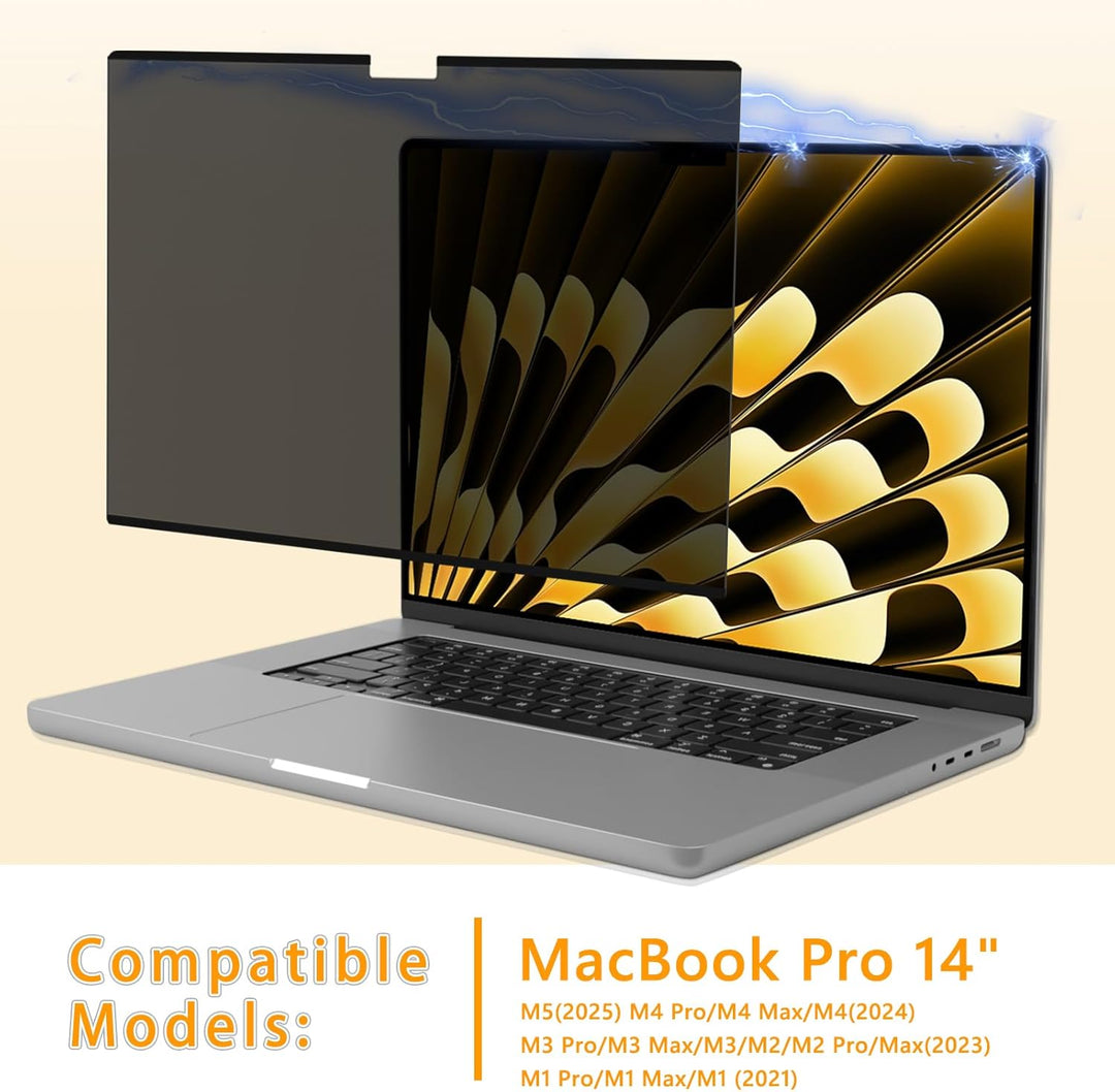 Blickschutzfilter für Apple MacBook Pro 14 Zoll (2025–2021 M5/M4/M3/M2/M1 Pro Max), Mac Privacy Scre