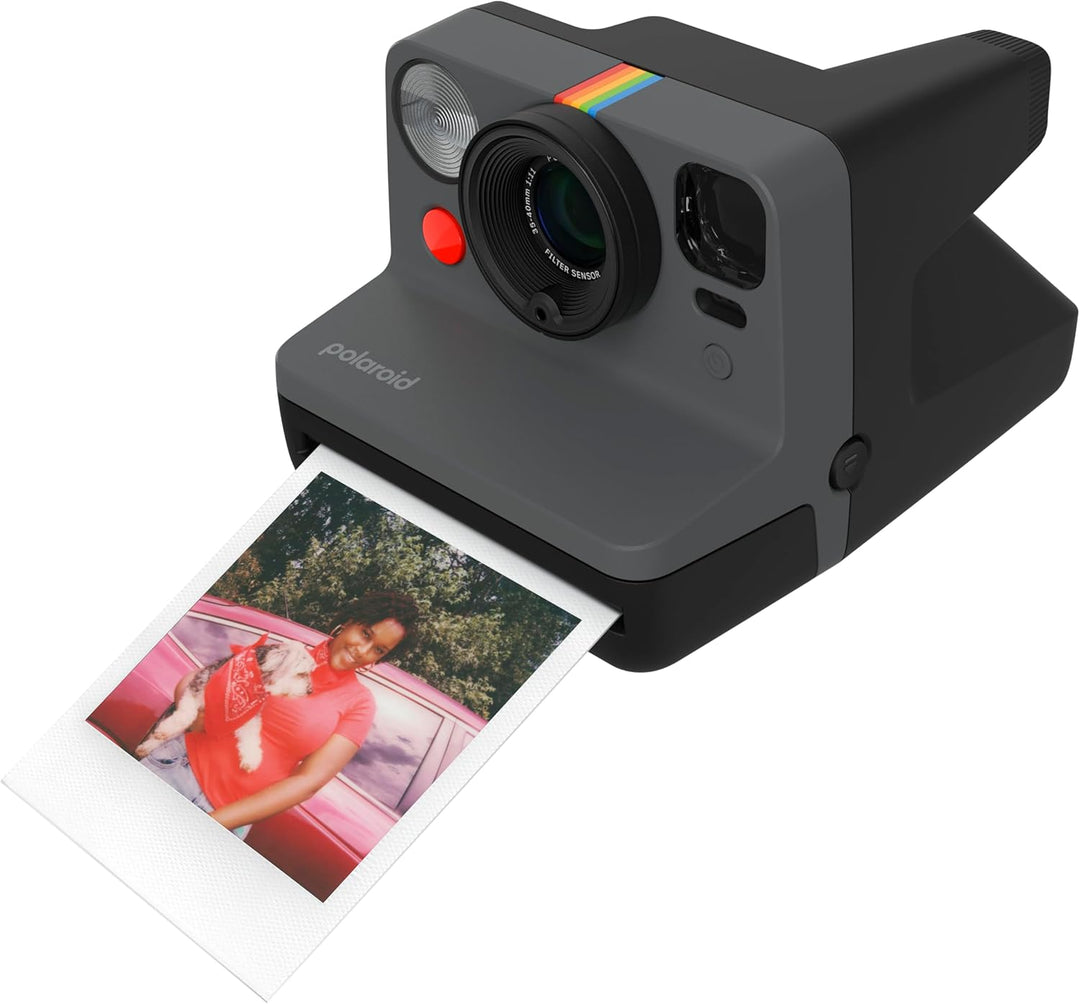 Polaroid - Now Gen 3 - Sofortbildkamera - Bundle Kamera + Farbfilm (16 Fotos) Schwarz (6560) Schwarz