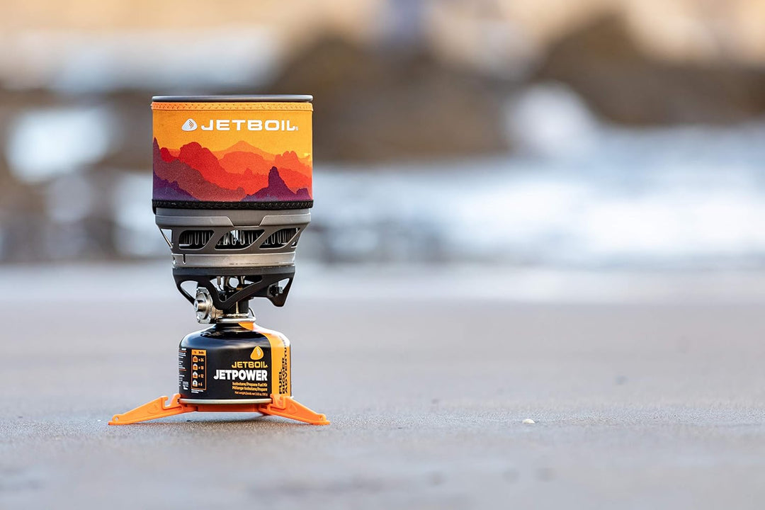 Jetboil MiniMo Camping- und Rucksackkochsystem mit einstellbarer Wärmekontrolle Sunset, Sunset