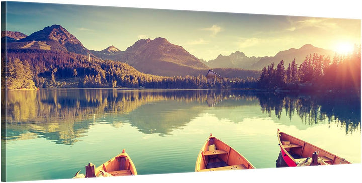 ge Bildet Bild auf Leinwand | Tatra Nationalpark in der Slowakei -sonnenuntergang D in 120x50 cm als