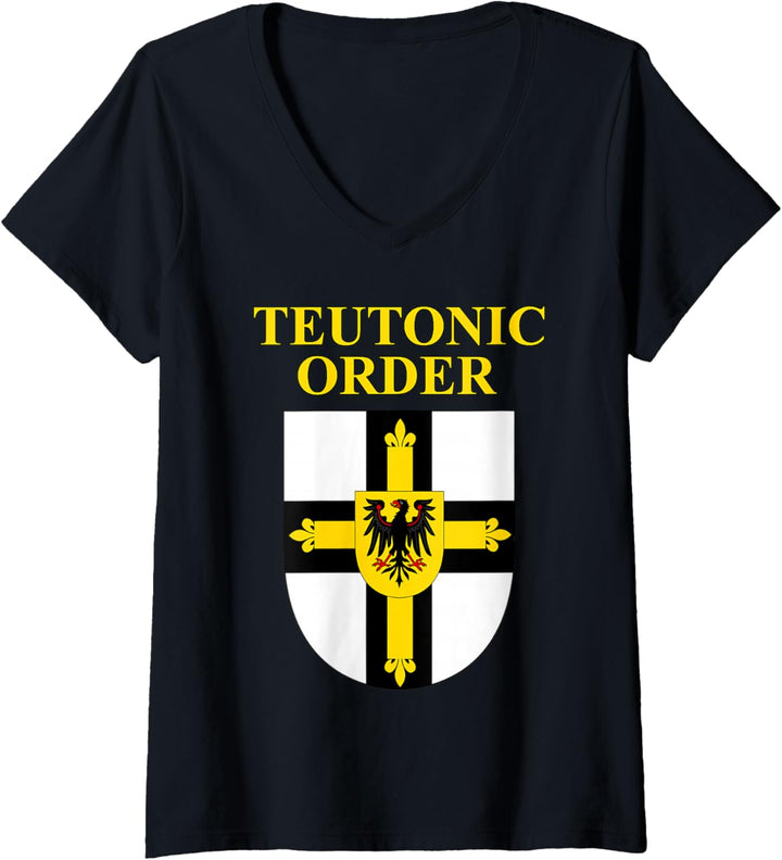Symbol des Deutschen Ordens des Deutschen Ordens T-Shirt mit V-Ausschnitt