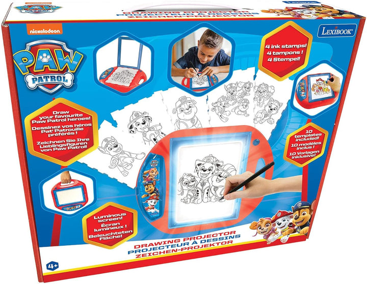 Lexibook CR310PA Paw Patrol Zeichenprojektor 4 Stempel, 10 Vorlagen, beleuchteten Fläche, 1 Stift en