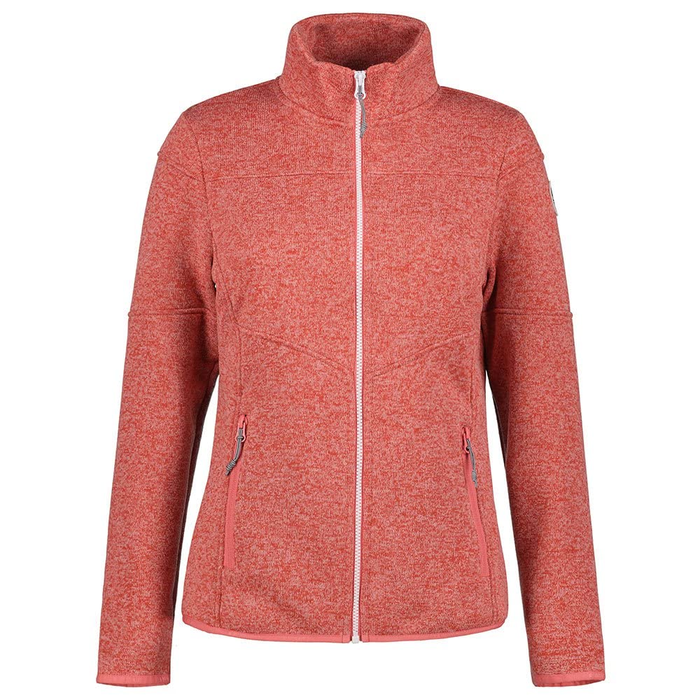 ICEPEAK Strickfleecejacke für Damen Anahola ohne Kapuze M Rot, M Rot