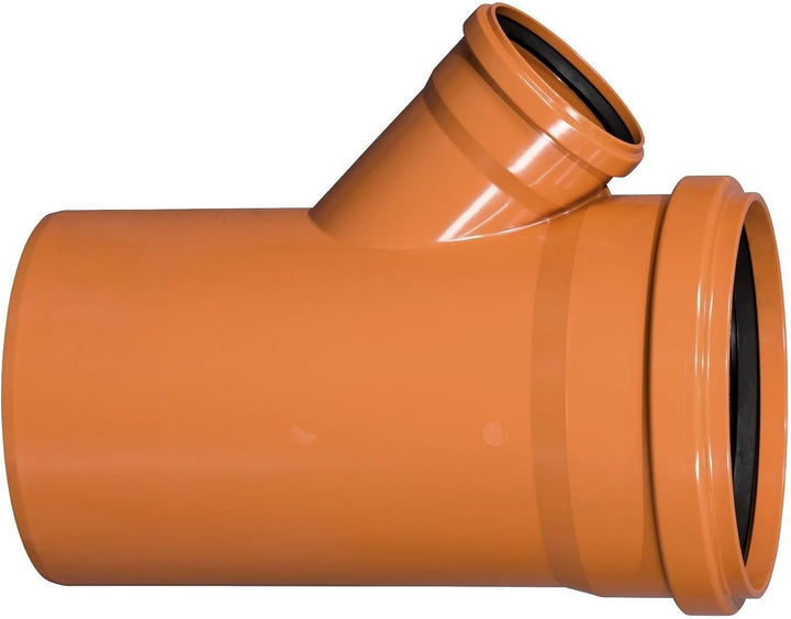 KG-Abzweig 45° DN 315/160 PVC-U Kanalsystem Orangebraun RAL 8023, DN 315/160