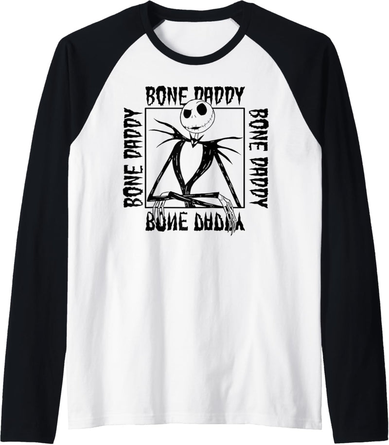 Nightmare Before Christmas Jack Skelington Bone Daddy Raglan