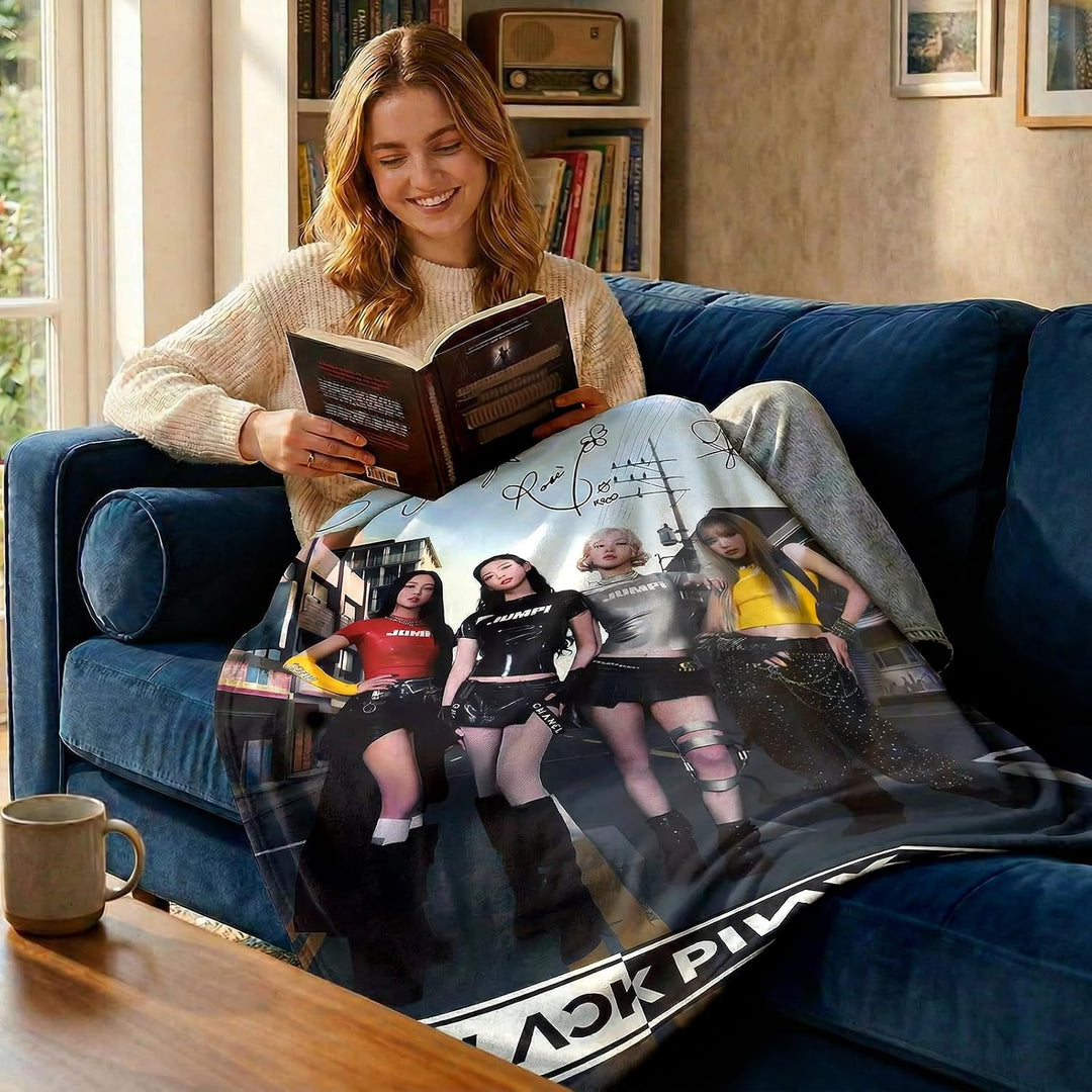 Blackpink Decke für Fans, Mehrzweck-Flanelldecke Superweiche Flanelldecke für Lounging Reisen Outdoo