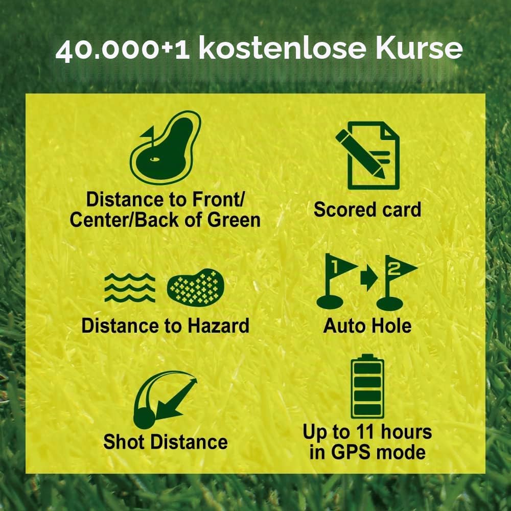 Canmore TW353 Golf-GPS-Uhr, kontrastreiches LCD-Display, leichtes Golfzubehör, Türkis/Schwarz, Türki