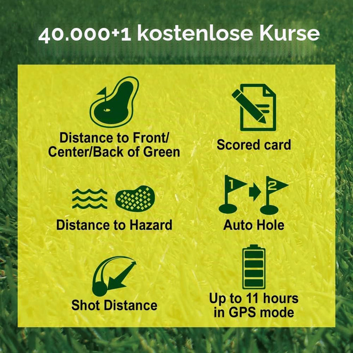 Canmore TW353 Golf-GPS-Uhr, kontrastreiches LCD-Display, leichtes Golfzubehör, Türkis/Schwarz, Türki