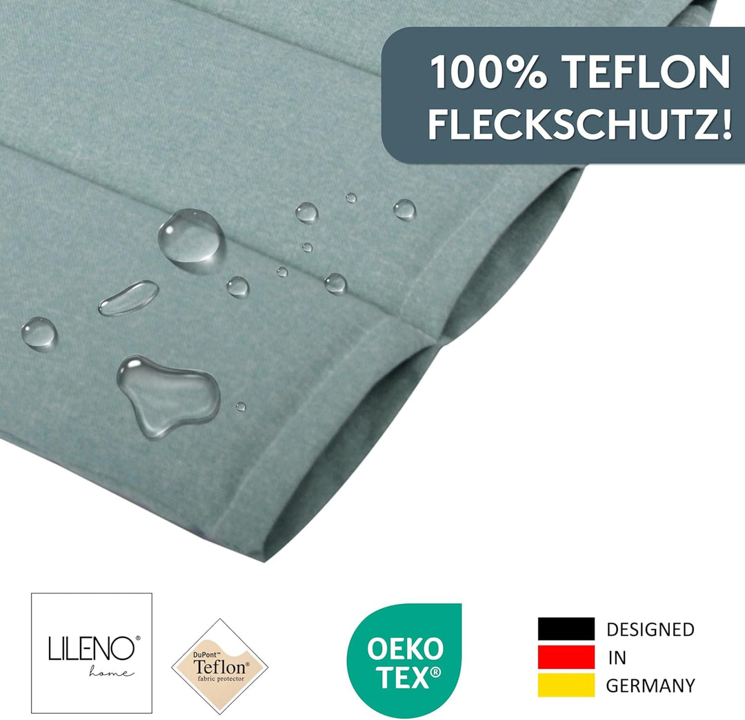 LILENO HOME Gartenstuhl Auflagen als [2er Set - Hochlehner] in Petrol - Bequeme Liegen als Sitzaufla