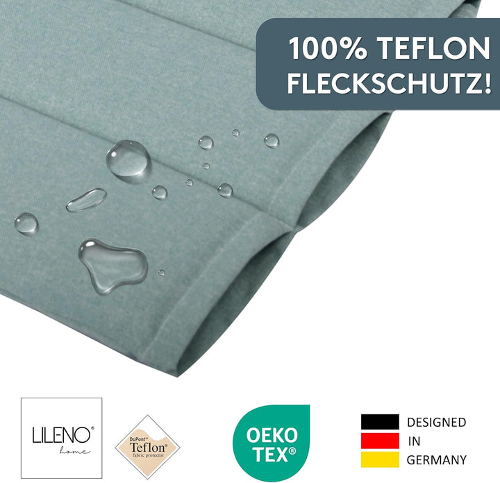 LILENO HOME Gartenstuhl Auflagen als [2er Set - Hochlehner] in Petrol - Bequeme Liegen als Sitzaufla