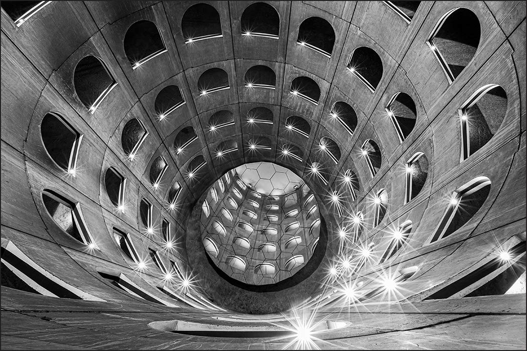 Muralo Fototapete 3D Effekt 150 x 225 cm Vlies Wand Tapete Tunnel Abstraktion Optische Täuschung 3D