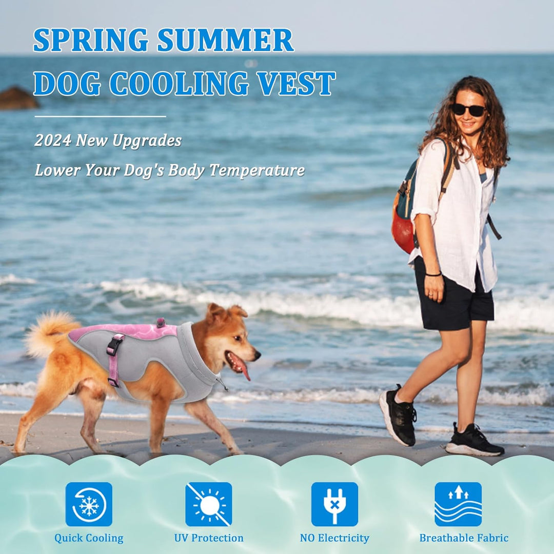 Sommer Hund Kühlweste Geschirr Atmungsaktive Mesh Hund Kühler Jacke Kühle Bequeme Hundemantel Einste