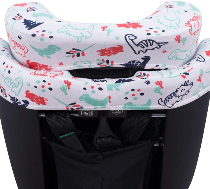 JYOKO Kids Bezug kompatibel mit Romer Advansafix, Evolva IV M, aus Baumwolle (Dino Party, ADVANSAFIX