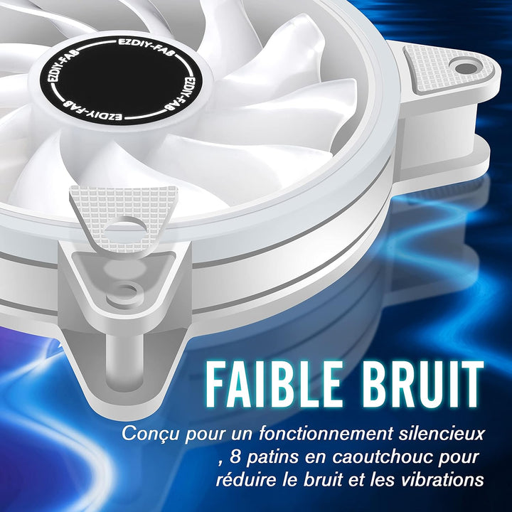 EZDIY-FAB Moonlight Lüfter 120 mm RGB PWM mit RGB PWM Fan Hub,5 V Motherboard SYNC,ARGB Lüfter für C