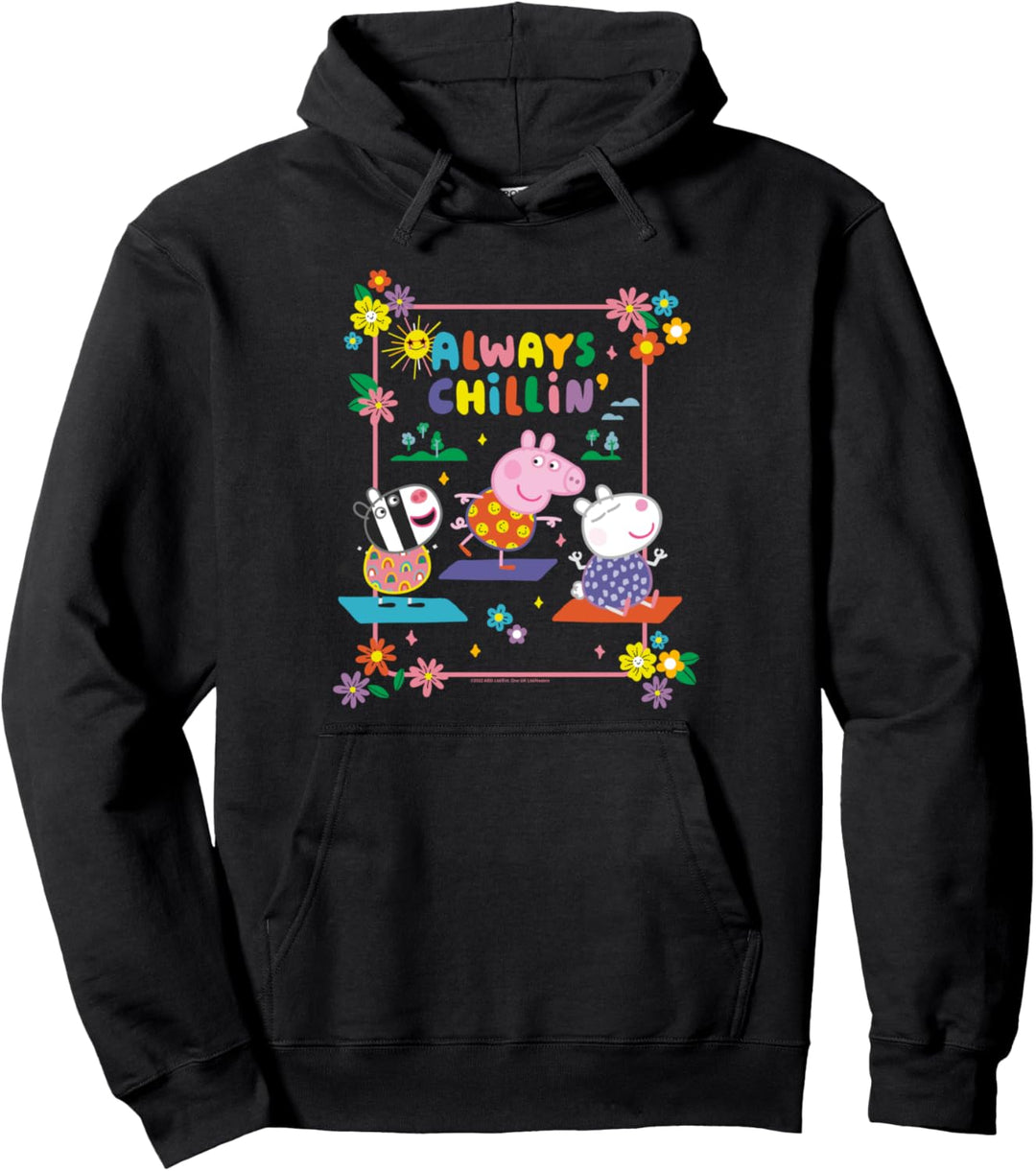Peppa Wutz Suzy Sheep, And Zoe Zebra Always Chillin' Pullover Hoodie
