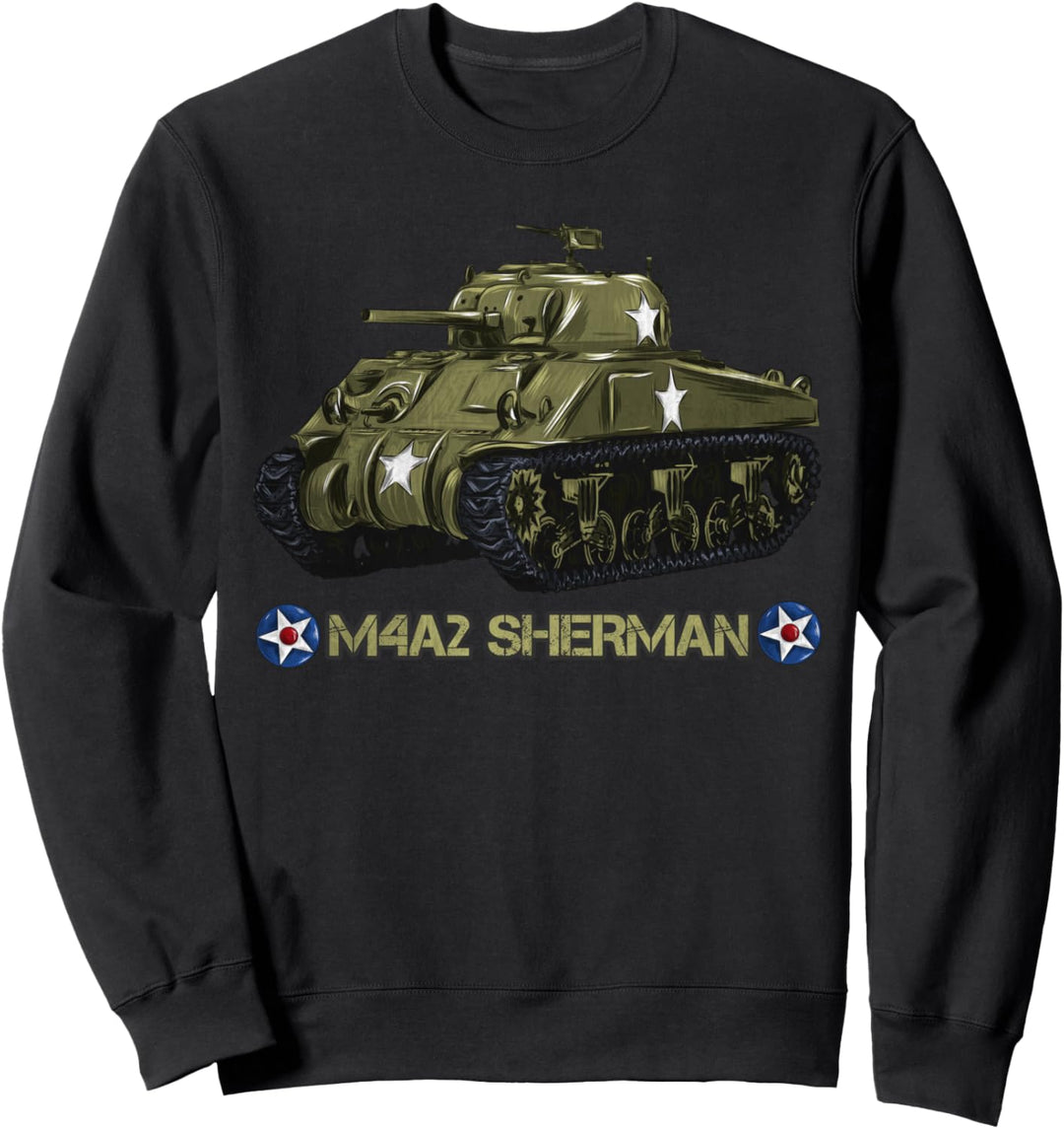 Zweiter Weltkrieg Amerikanischer Panzer M4A2 Sherman Sweatshirt