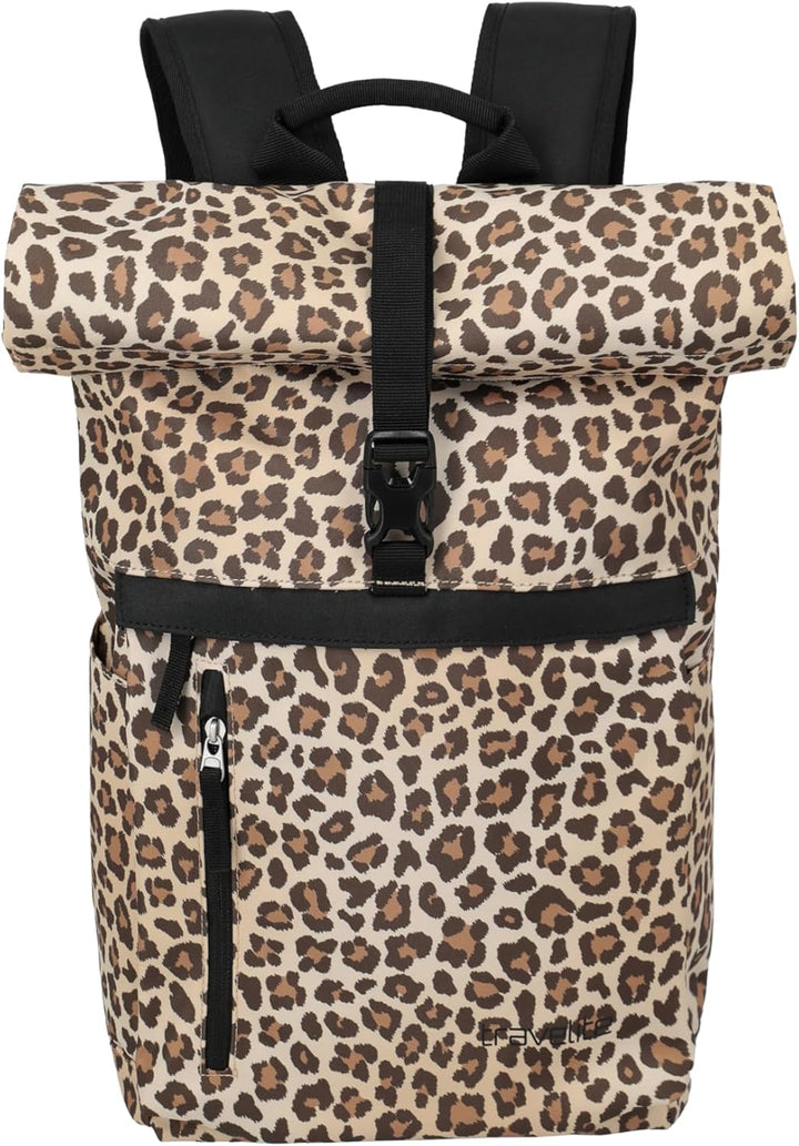Travelite Handgepäck Rucksack, Laptop Rucksack 15,6 Zoll, BASICS, Reiserucksack Rolltop Funktion, 60