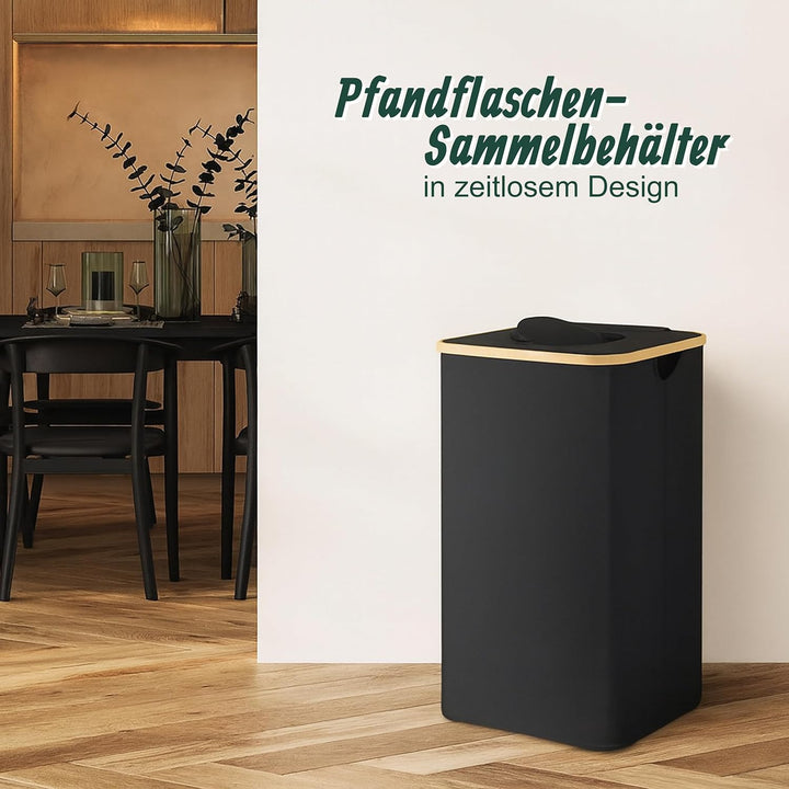 Relaxdays Pfandflaschen Sammelbehälter 100 l, HBT: 70 x 42 x 34 cm, Stoff, waschbar, Flaschensammler