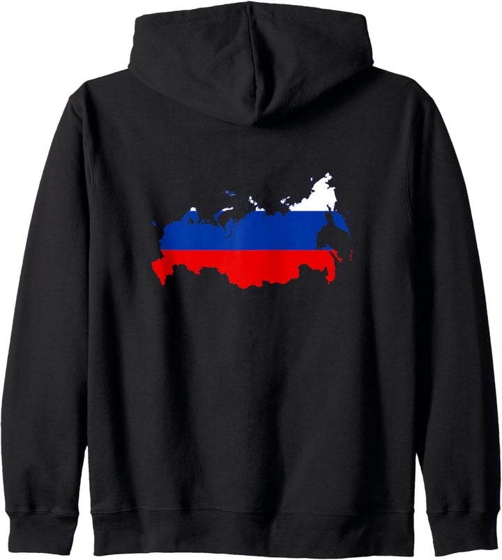 Russland Länderskizze auf Flagge Kapuzenjacke