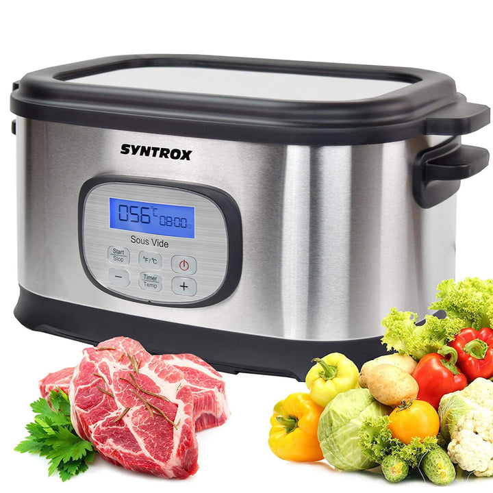Syntrox Germany Sous Vide Kocher Multikocher, Vakuumgarer, Slow Cooker Langsamgarer, Schongarer der