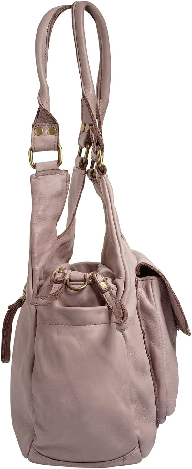 Samantha Look Umhängetasche echt Leder Damen - 021685 Alt-rosa, Alt-rosa