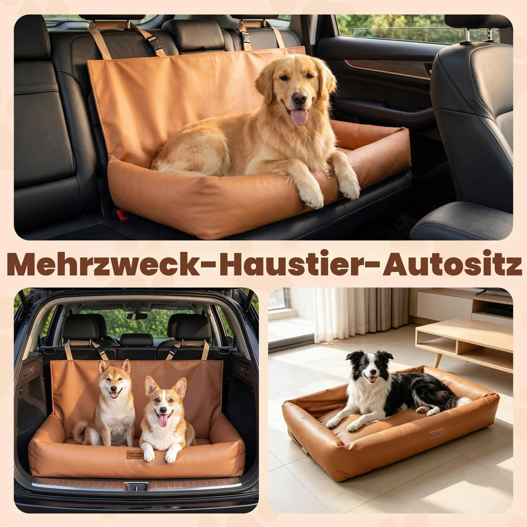 Nobleza - Hunde Autositz für Mittelgrosse und Grosse Hunde, Wasserdichter Rutschfester, Autositz Hun