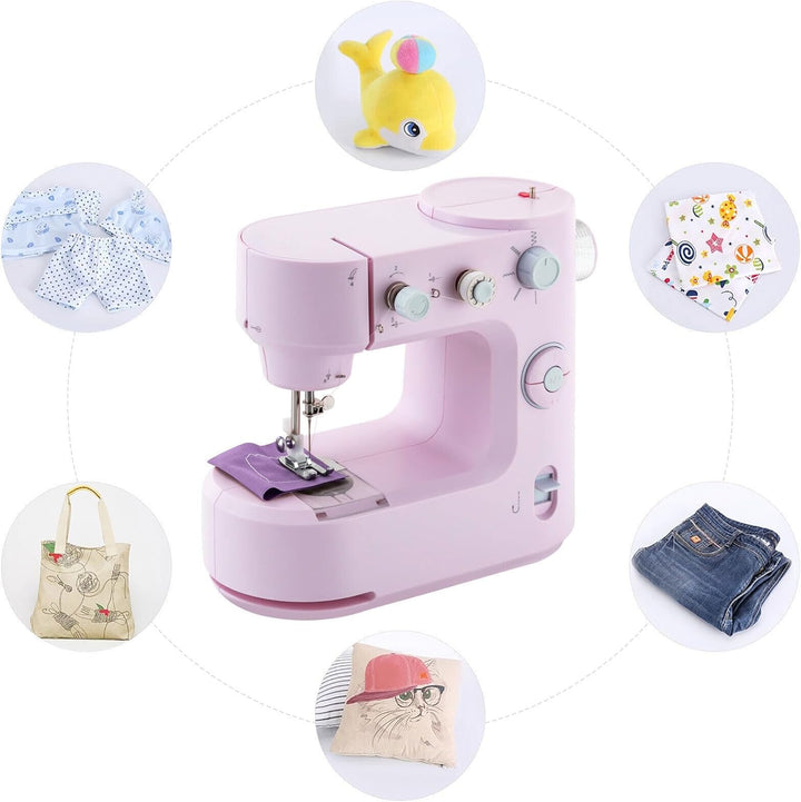 Elektrische Nähmaschinen Mini-Heimnähmaschine für DIY in Häusern Fabriken oder Geschäften (rose), Ro