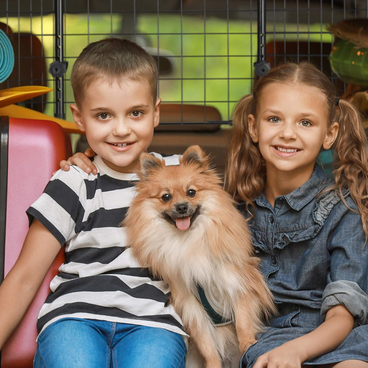 Relaxdays Hundegitter Auto, Trenngitter Universal gross, verstellbare Breite, Autogitter Masse HxB 4