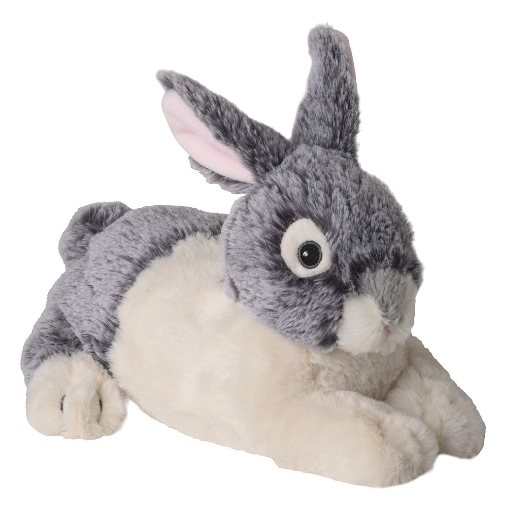 Warmies® Wärmekissen/Stofftier"Kaninchen" Hirse Lavendelfüllung 25cm 700g Grau, Weiss 25 cm, Grau, W