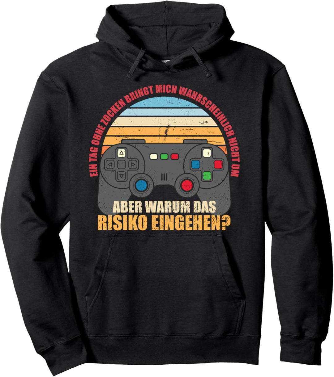 Warum das Risiko eingehen Videospiel Gamer Lustiges Gaming Pullover Hoodie