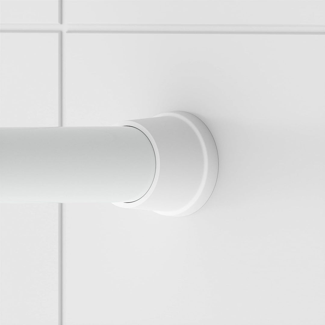 Aquabad® Hastaflex Teleskop 190-300 cm Duschvorhangstange ohne Bohren, Weiss, für Dusche und Fenster