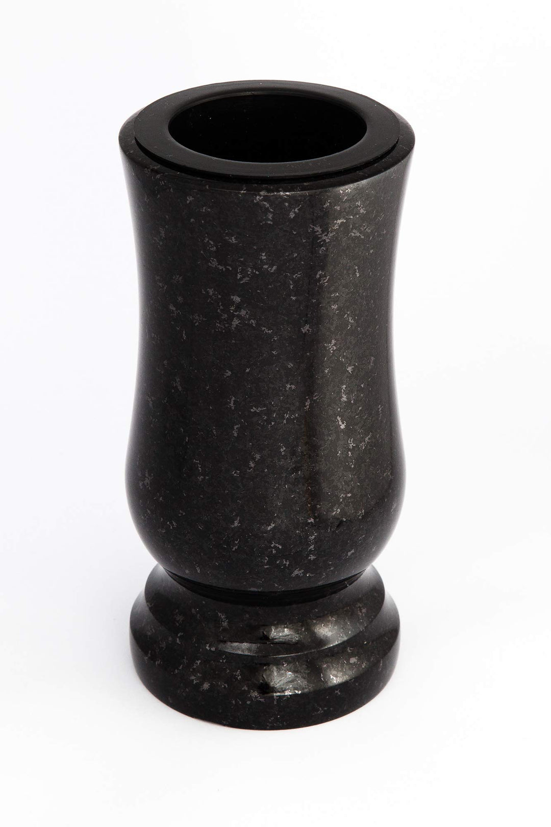 Afterglow Stilvolle Grabvase aus echtem Granit Schwedisch Black Höhe 20 cm/Ø 10 cm Grabschmuck wette