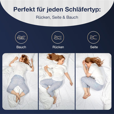 Fabsy Kopfkissen zum Schlafen 2er-Set–Luxuriöses Weiches Kühlendes Kopfkissen - Atmungsaktive Polyes