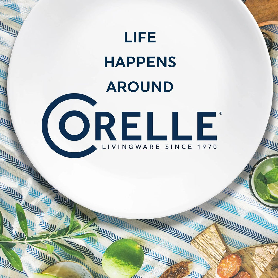 Corelle 6-Piece Splitterfest Geschirr-Set, Glas, Portofino Medium Portofino, Medium Portofino