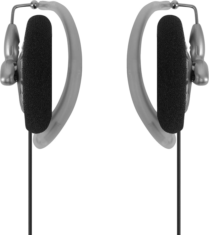 Koss KSC75 Stereo Kopfhörer mit Ohrclip für iPod, iPhone, MP3 und Smartphone - Schwarz/Silber Einzel