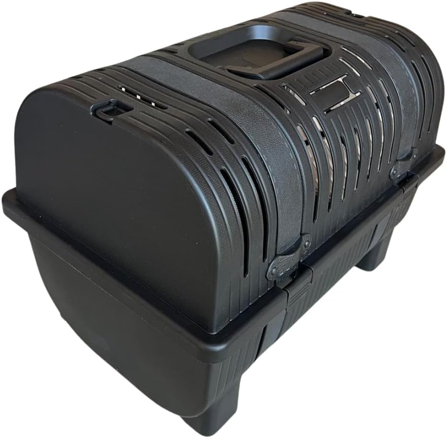 Mamapetz Lull Carrier Premium Haustier Transportbox Hund & Katze Sicher & Stilvoll (Schwarz), Schwar