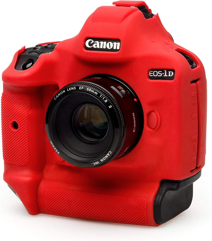 easyCover - Silikon Kameratasche - Schutz für Ihre Kamera - Canon 1Dx Mark III - Rot, Rot