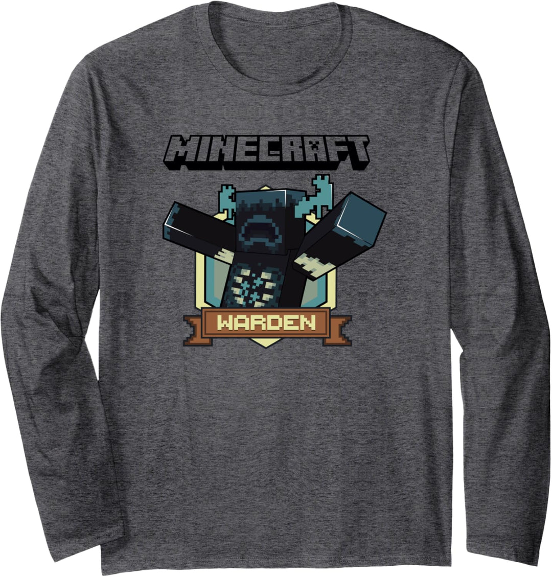 Minecraft Sculk Shriekers Hostile Mob Warden Badge Langarmshirt
