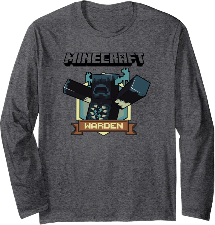 Minecraft Sculk Shriekers Hostile Mob Warden Badge Langarmshirt