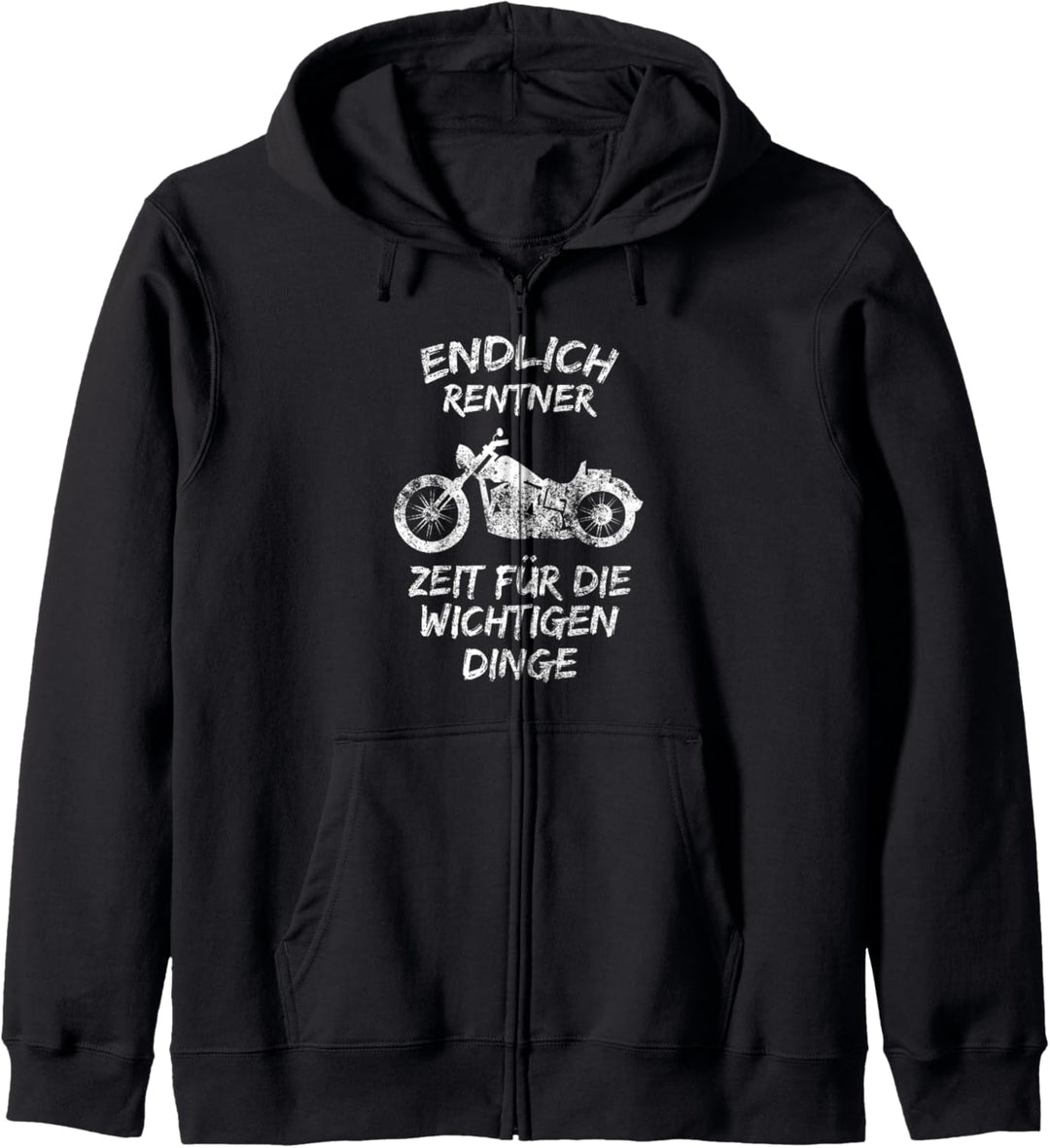 Endlich Rentner Motorrad Motorrad Ruhestand Kapuzenjacke