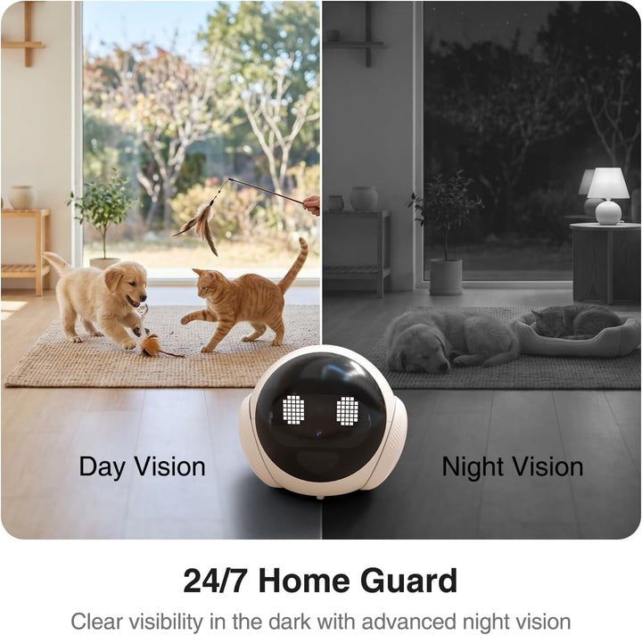 Smart Mobile Haustier Kamera Roboter für Zuhause Indoor Bewegliche 1080P Überwachung Hund und Katzen